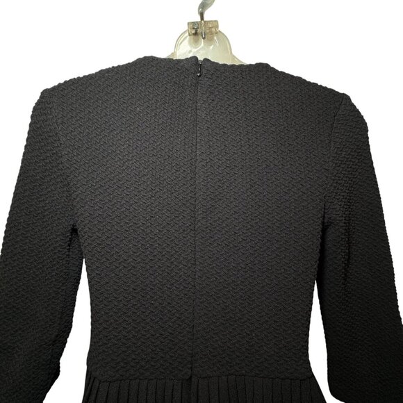 Ganni x Anthropologie‎ Fulton Black Pleated Knit A-Line Dress XS - Picture 10 of 13